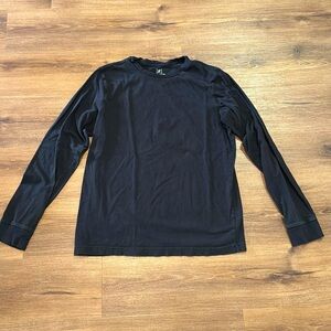 Men's Black George Long Sleeve Crew Neck, Size M (38-40)